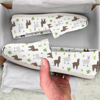 Casual Llama Shoes | Custom Canvas Sneakers For Kids & Adults