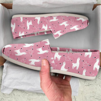 Pink Llama Shoes | Custom Canvas Sneakers For Kids & Adults