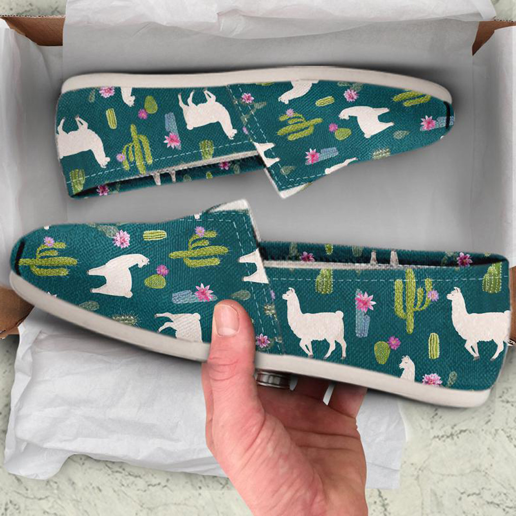 Casual Llama Shoes | Custom Canvas Sneakers For Kids & Adults