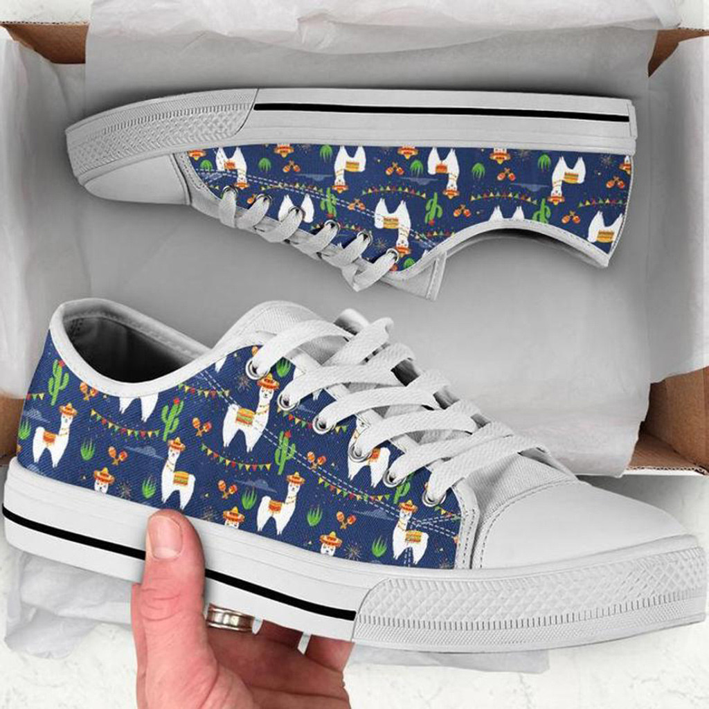 Llama LowTop Shoes | Custom Low Tops Sneakers For Kids & Adults