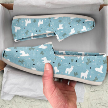 Kawaii Llama Shoes | Custom Canvas Sneakers For Kids & Adults