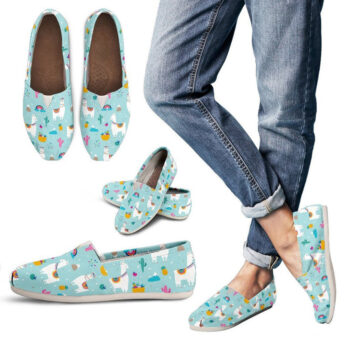 Colorful Llama Shoes | Custom Canvas Sneakers For Kids & Adults