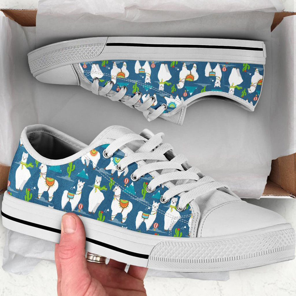 No Drama Llama Shoes | Custom Low Tops Sneakers For Kids & Adults