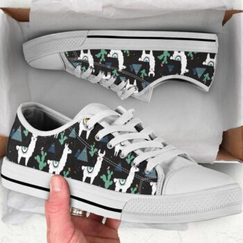 Black Llama Shoes | Custom Low Tops Sneakers For Kids & Adults