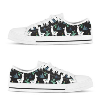 Black Llama Shoes | Custom Low Tops Sneakers For Kids & Adults
