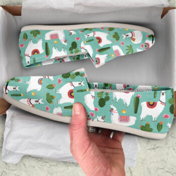 Llama Slip-On Sneakers | Custom Canvas Sneakers For Kids & Adults