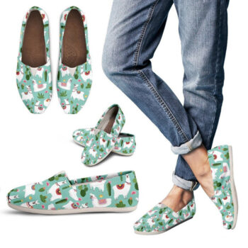 Llama Slip-On Sneakers | Custom Canvas Sneakers For Kids & Adults