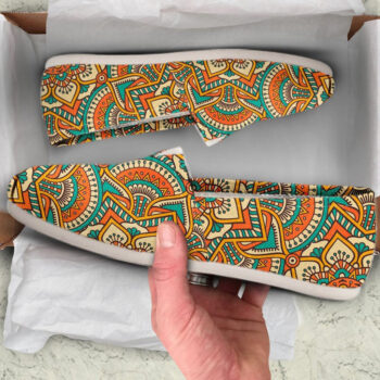 Mandala Printed Shoes | Custom Canvas Sneakers For Kids & Adults
