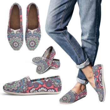 Mandala Design Shoes | Custom Canvas Sneakers For Kids & Adults