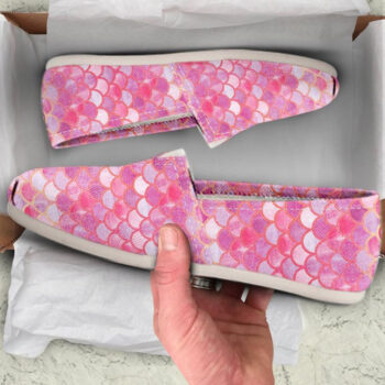 Pink Mermaid Shoes | Custom Canvas Sneakers For Kids & Adults