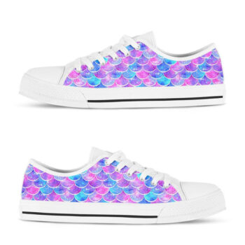 Colorful Mermaid Shoes | Custom Low Tops Sneakers For Kids & Adults