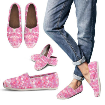 Pink Mermaid Shoes | Custom Canvas Sneakers For Kids & Adults