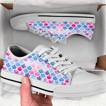 Mermaid Girl Shoes | Custom Low Tops Sneakers For Kids & Adults