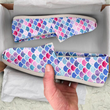 Colorful Mermaid Shoes | Custom Canvas Sneakers For Kids & Adults