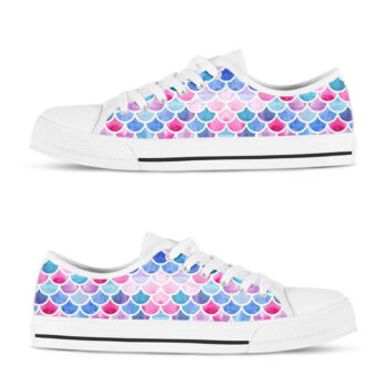 Mermaid Girl Shoes | Custom Low Tops Sneakers For Kids & Adults