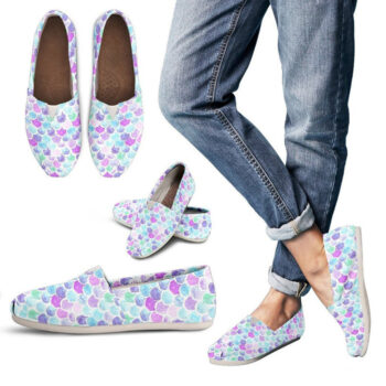 Cute Mermaid Shoes | Custom Canvas Sneakers For Kids & Adults