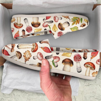 Mushroom Slip On Shoes | Custom Canvas Sneakers For Kids & Adults