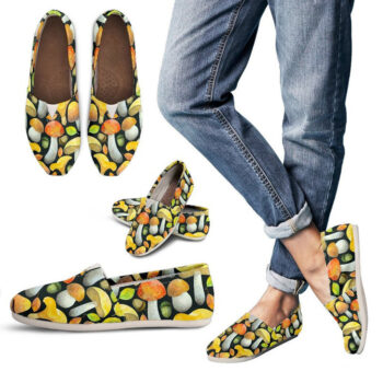 Mushroom Print Shoes | Custom Canvas Sneakers For Kids & Adults