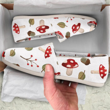 Cute Mushroom Shoes | Custom Canvas Sneakers For Kids & Adults