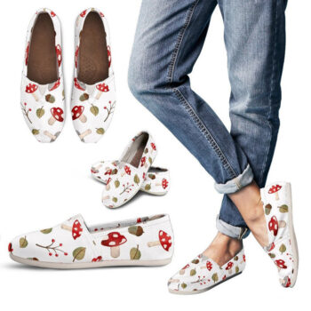 Cute Mushroom Shoes | Custom Canvas Sneakers For Kids & Adults