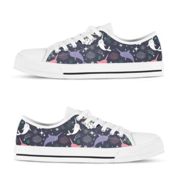 Low Top Narwhal Shoes | Custom Low Tops Sneakers For Kids & Adults