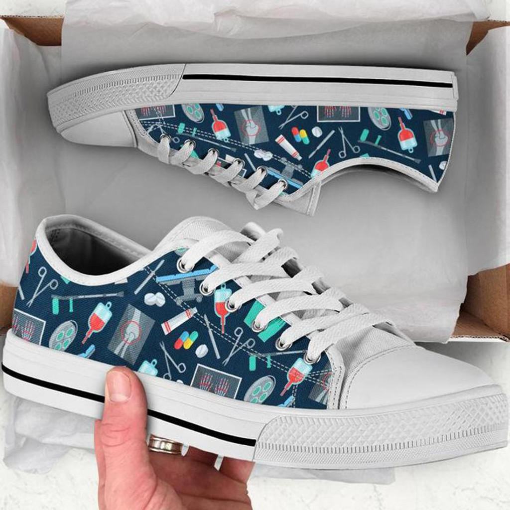 Doctor Nurse Shoes | Custom Low Tops Sneakers For Kids & Adults