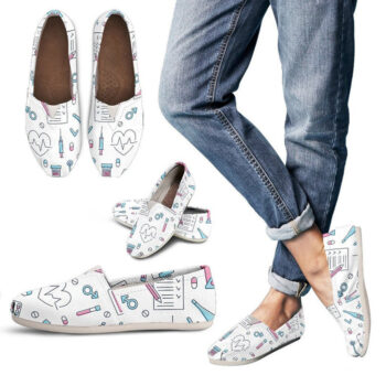 Cute Nurse Shoes | Custom Canvas Sneakers For Kids & Adults