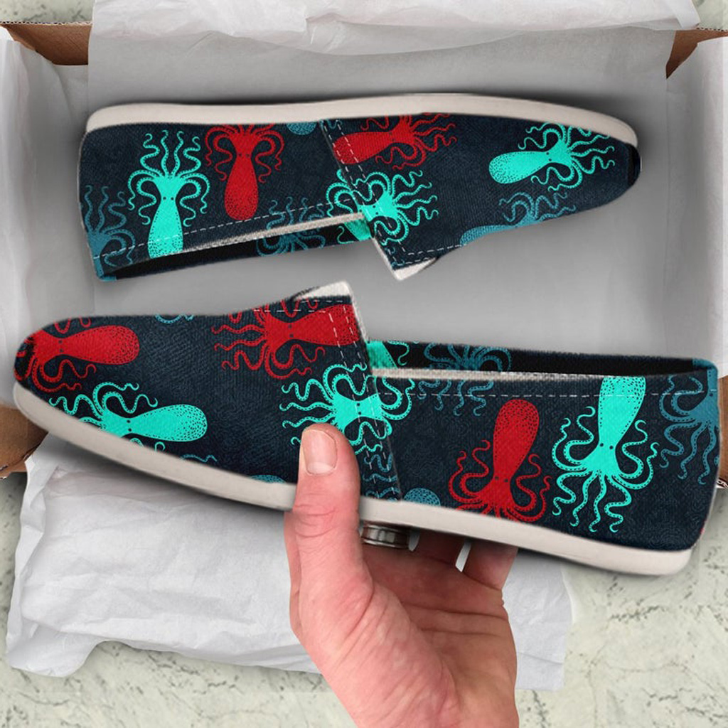 Colorful Octopus Shoes | Custom Canvas Sneakers For Kids & Adults