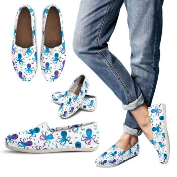 Blue Octopus Shoes | Custom Canvas Sneakers For Kids & Adults