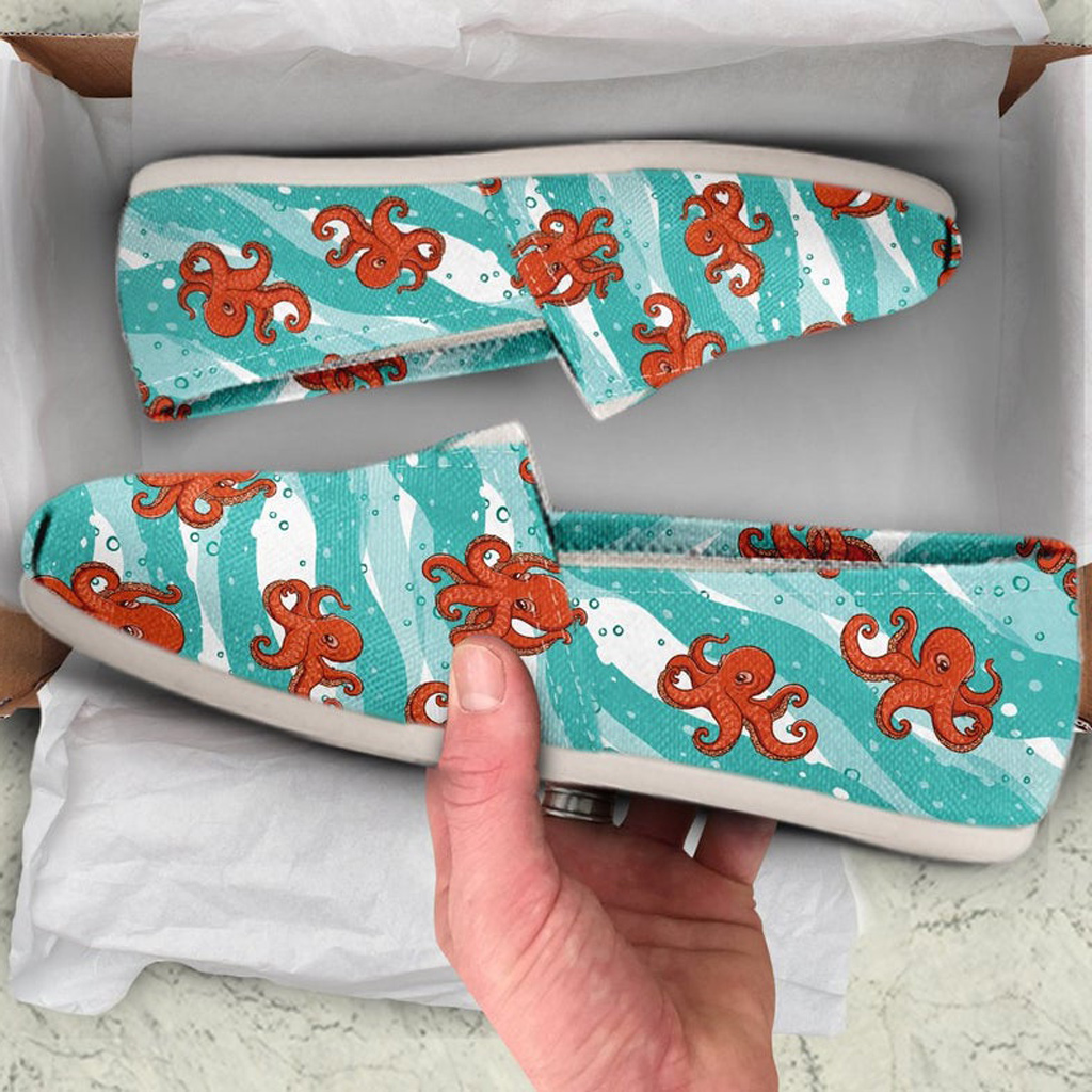 Kawaii Octopus Shoes | Custom Canvas Sneakers For Kids & Adults