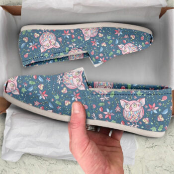 Cute Owl Shoes | Custom Canvas Sneakers For Kids & Adults