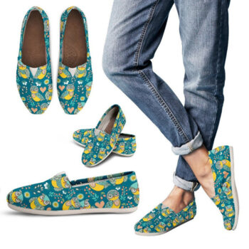 Owl Printed Shoes | Custom Canvas Sneakers For Kids & Adults