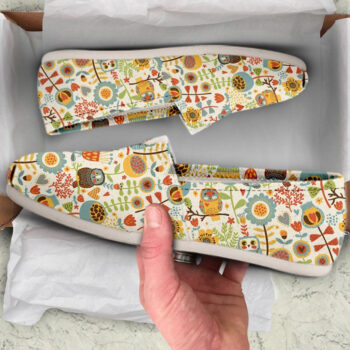 Owl Print Shoes | Custom Canvas Sneakers For Kids & Adults