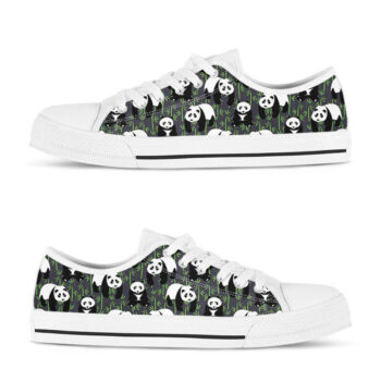 Kawaii Panda Shoes | Custom Low Tops Sneakers For Kids & Adults