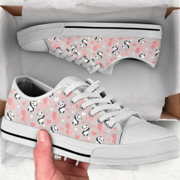 Ladies Panda Shoes | Custom Low Tops Sneakers For Kids & Adults