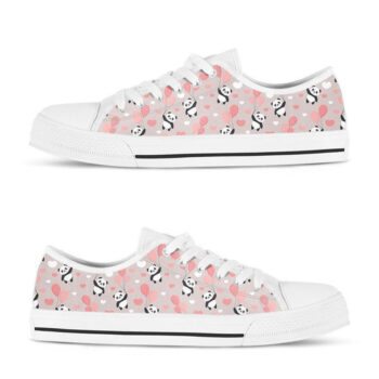 Ladies Panda Shoes | Custom Low Tops Sneakers For Kids & Adults
