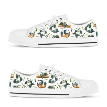 Adults Panda Shoes | Custom Low Tops Sneakers For Kids & Adults