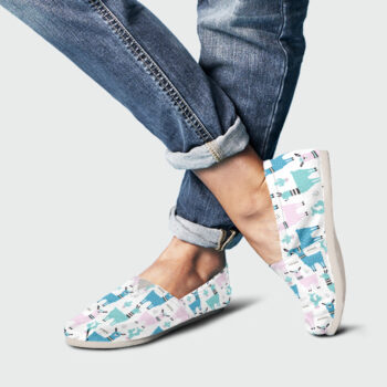Pastel Llama Shoes | Custom Canvas Sneakers For Kids & Adults