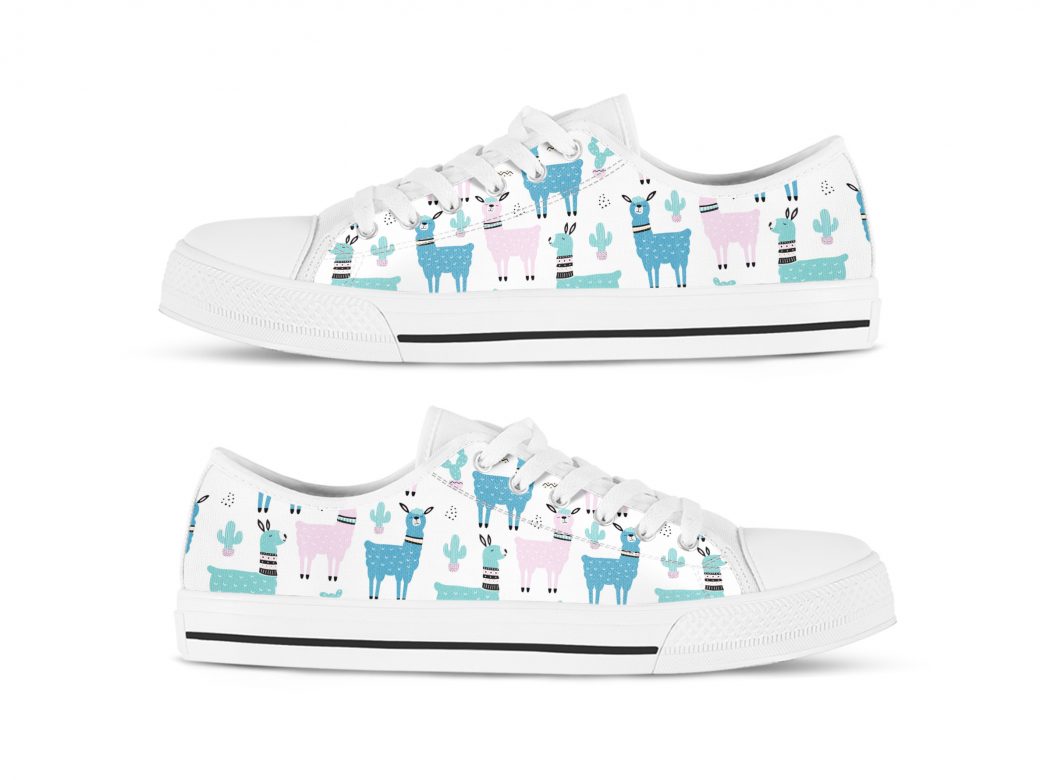 Llama Gift Shoes | Custom Low Tops Sneakers For Kids & Adults