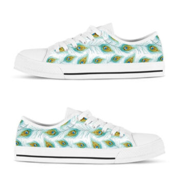 Mens Peacock Shoes | Custom Low Tops Sneakers For Kids & Adults
