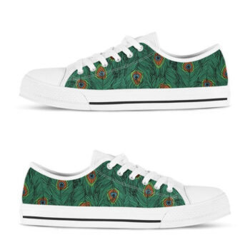 Womens Peacock Shoes | Custom Low Tops Sneakers For Kids & Adults