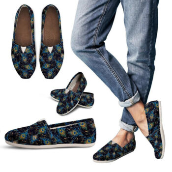 Beautiful Peacock Shoes | Custom Canvas Sneakers For Kids & Adults