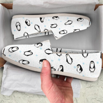 Cute Penguin Shoes | Custom Canvas Sneakers For Kids & Adults