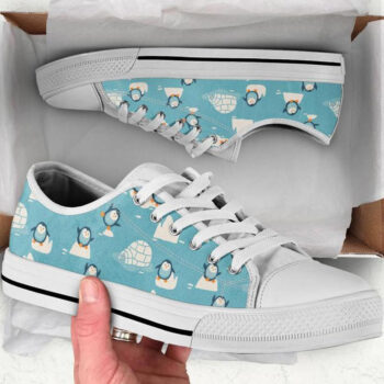 Womens Penguin Shoes | Custom Low Tops Sneakers For Kids & Adults