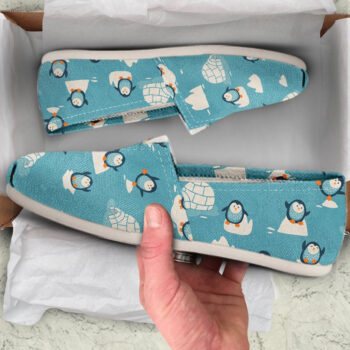 Cartoon Penguin Shoes | Custom Canvas Sneakers For Kids & Adults