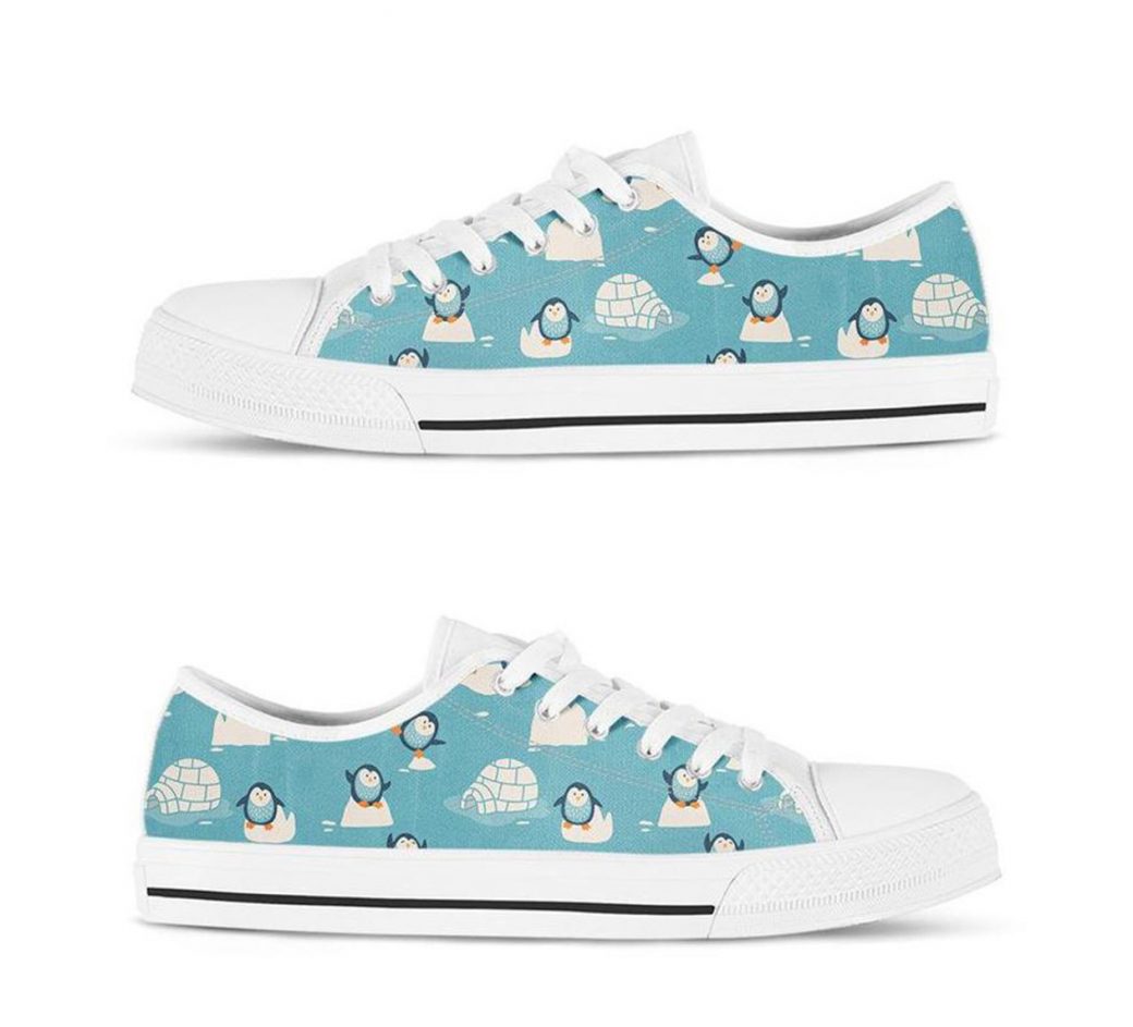 Womens Penguin Shoes | Custom Low Tops Sneakers For Kids & Adults