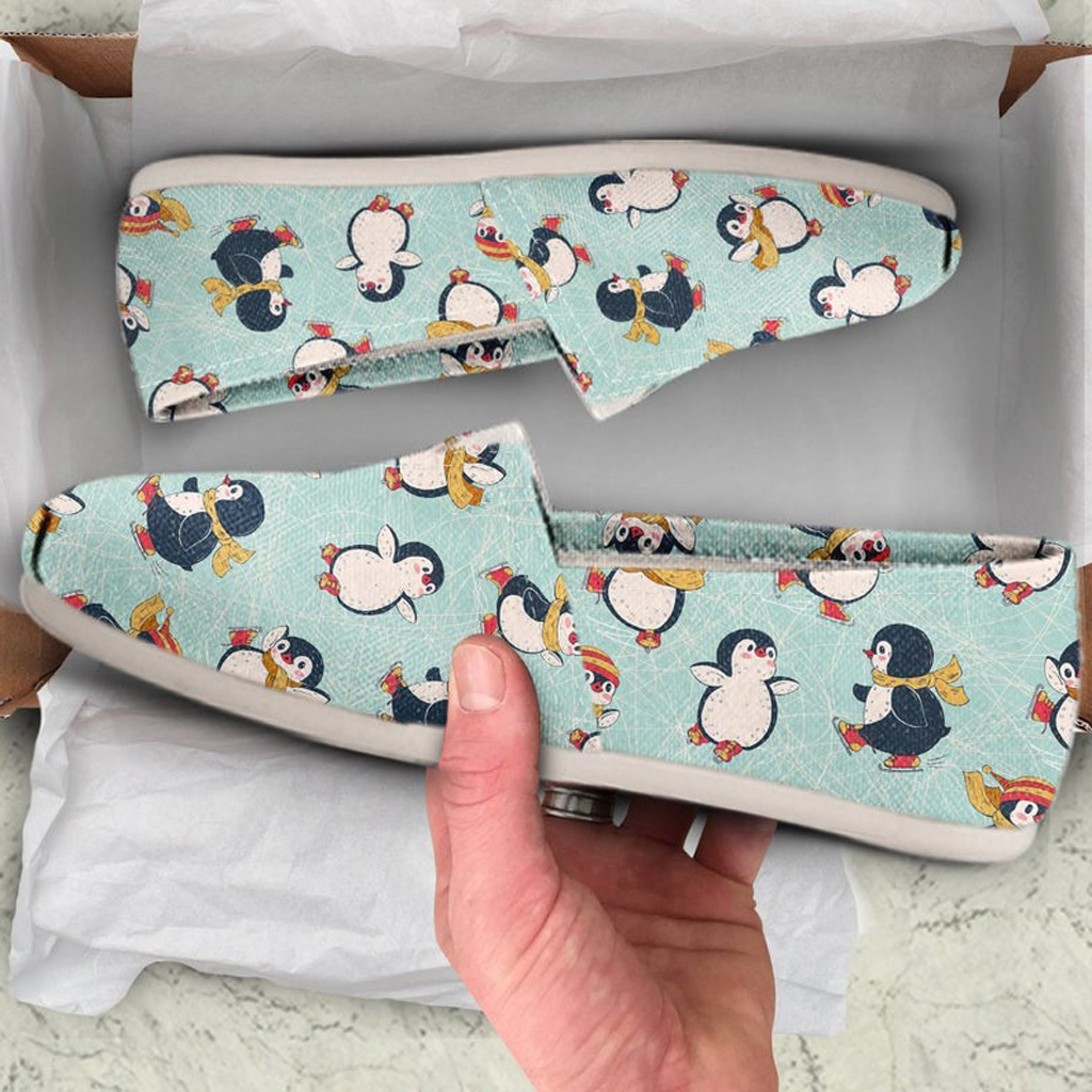 Adorable Penguin Shoes | Custom Canvas Sneakers For Kids & Adults