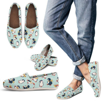 Adorable Penguin Shoes | Custom Canvas Sneakers For Kids & Adults