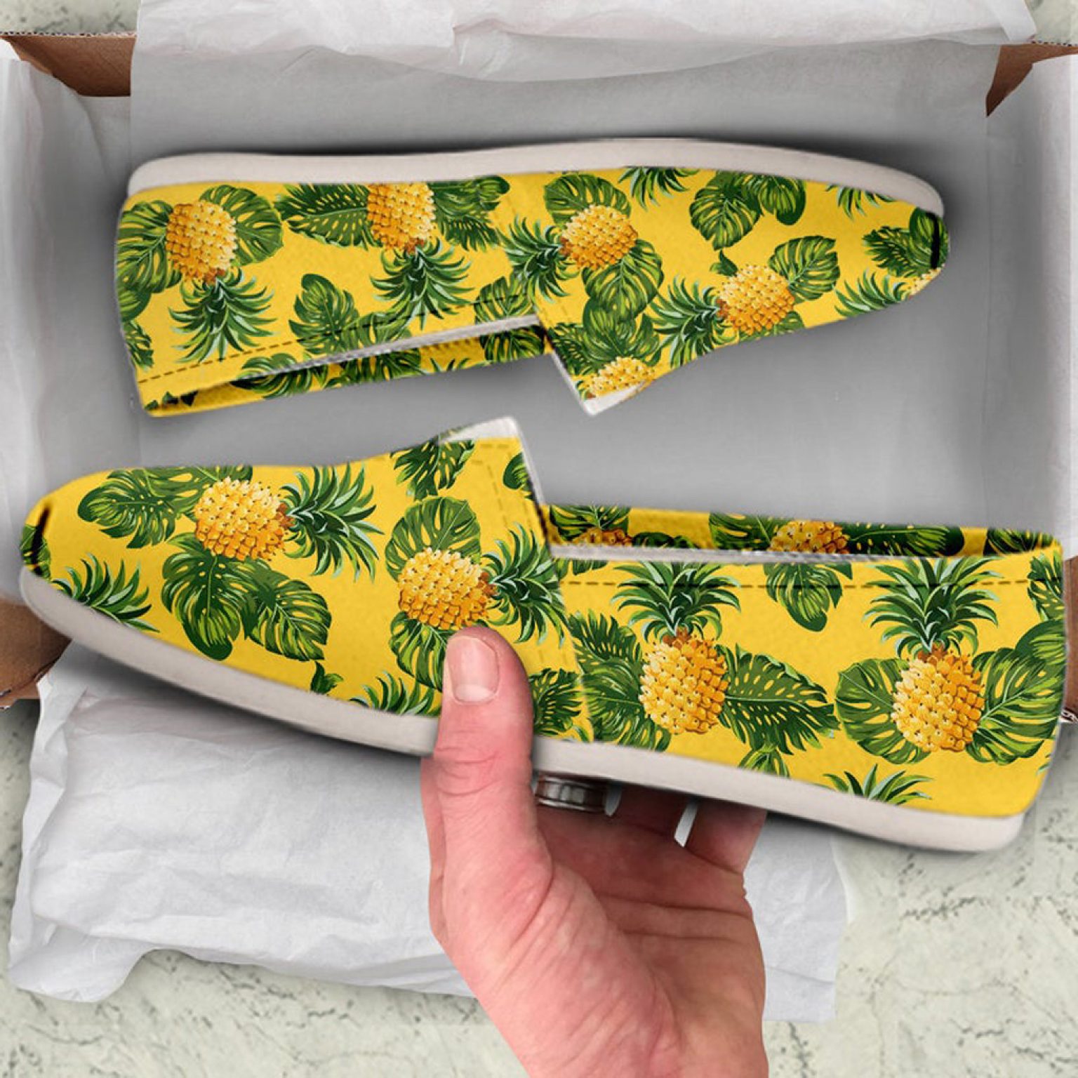 Pineapple Casual Shoes Custom Canvas Sneakers For Kids & Adults