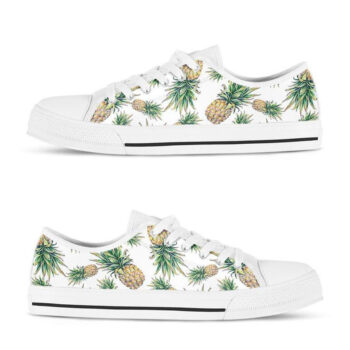 Pineapple Vegan Shoes | Custom Low Tops Sneakers For Kids & Adults